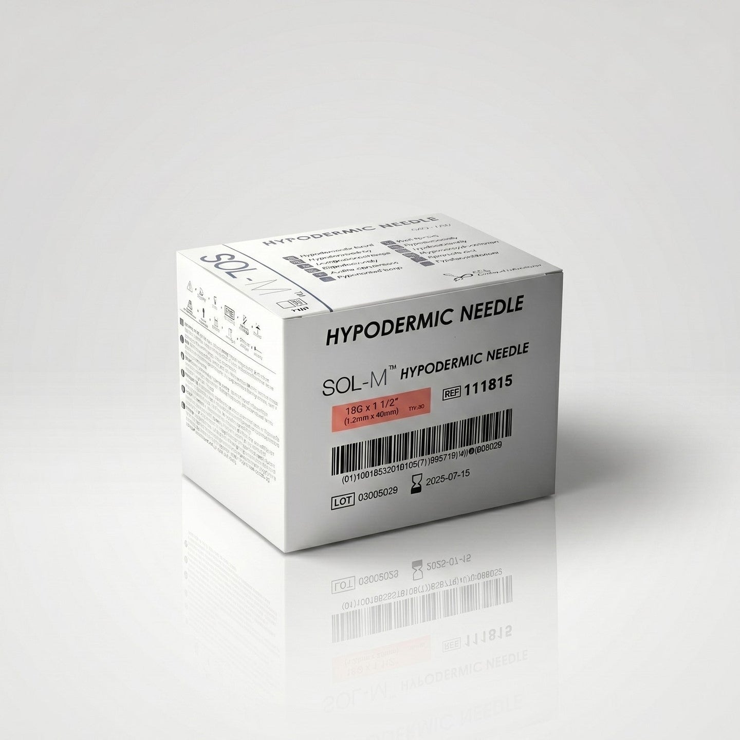 SOL-M 18 Gauge Needle - 100 Pack